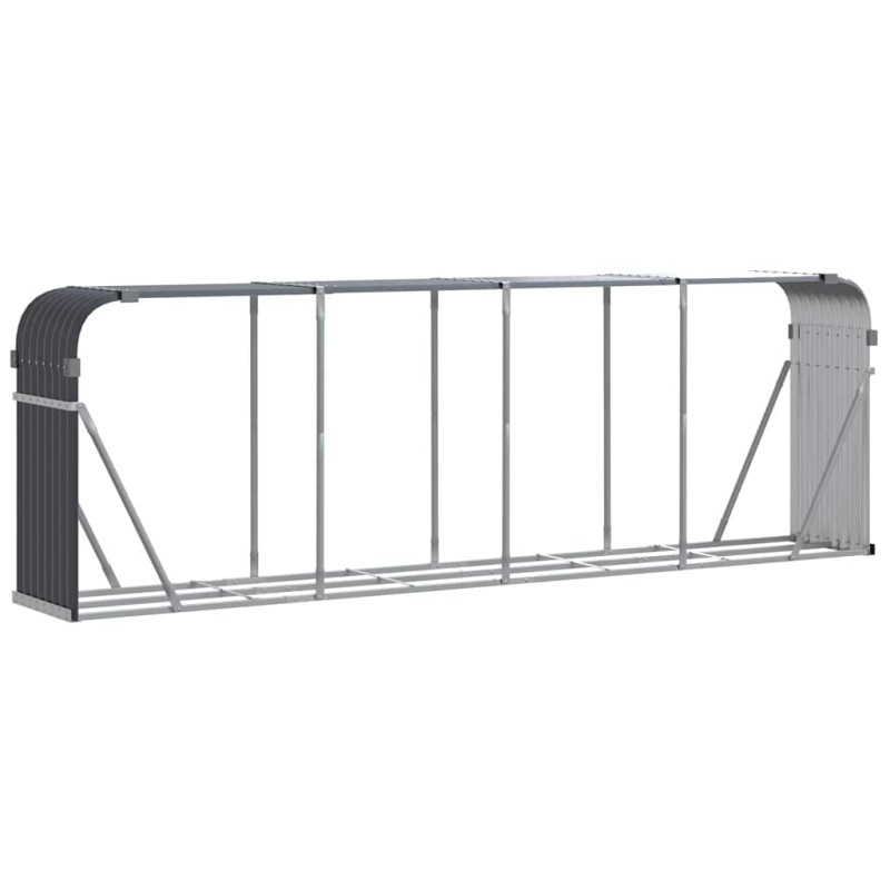 vidaXL Ξυλοθήκη Ανθρακί 300x45x100εκ. από Γαλβανισμένο Ατσάλι