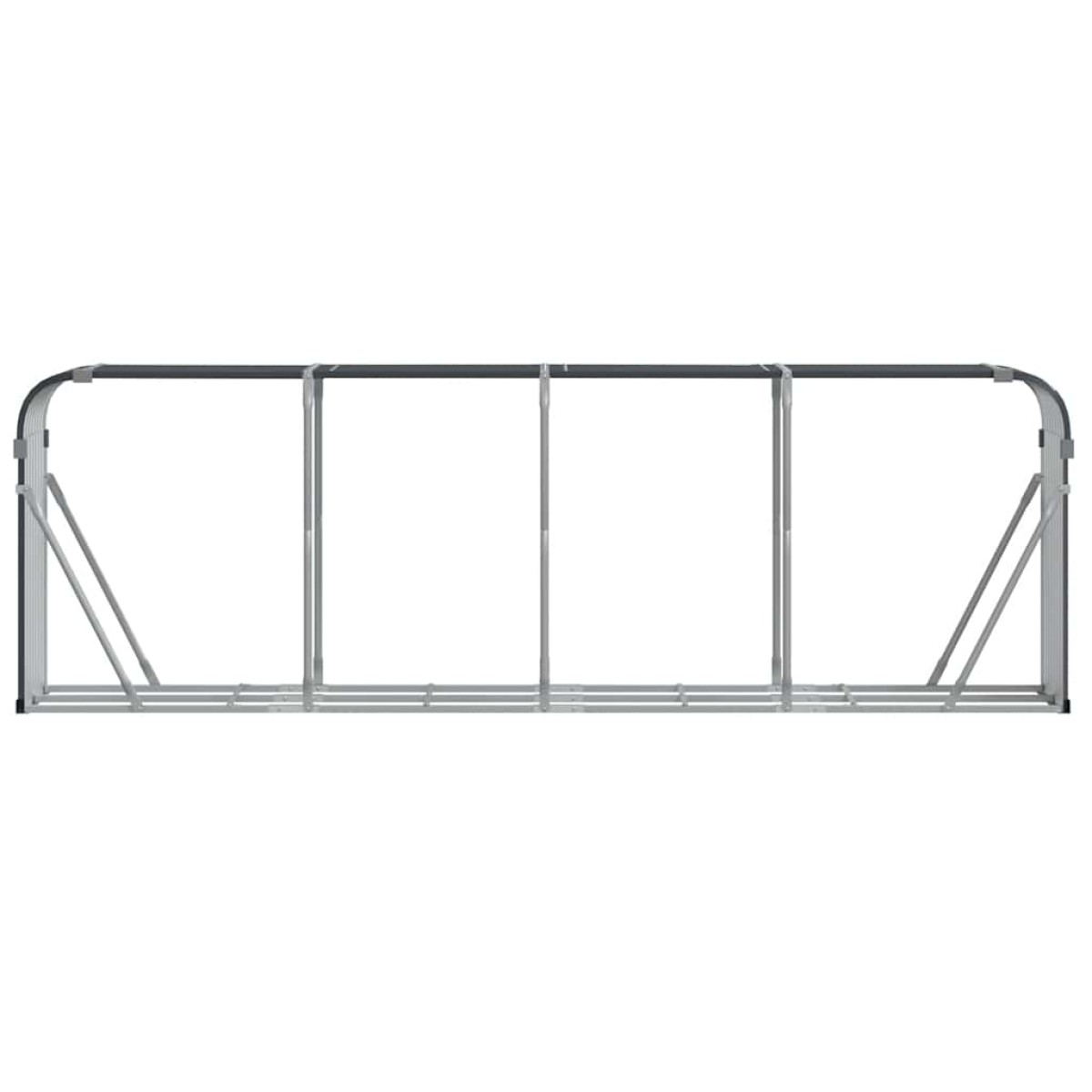 vidaXL Ξυλοθήκη Ανθρακί 300x45x100εκ. από Γαλβανισμένο Ατσάλι