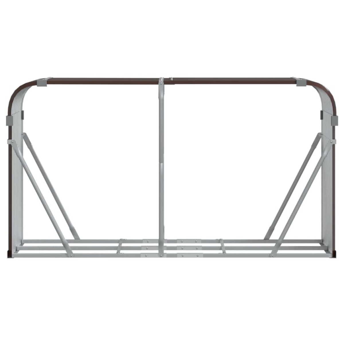 vidaXL Ξυλοθήκη Καφέ 180x45x100 εκ. από Γαλβανισμένο Ατσάλι