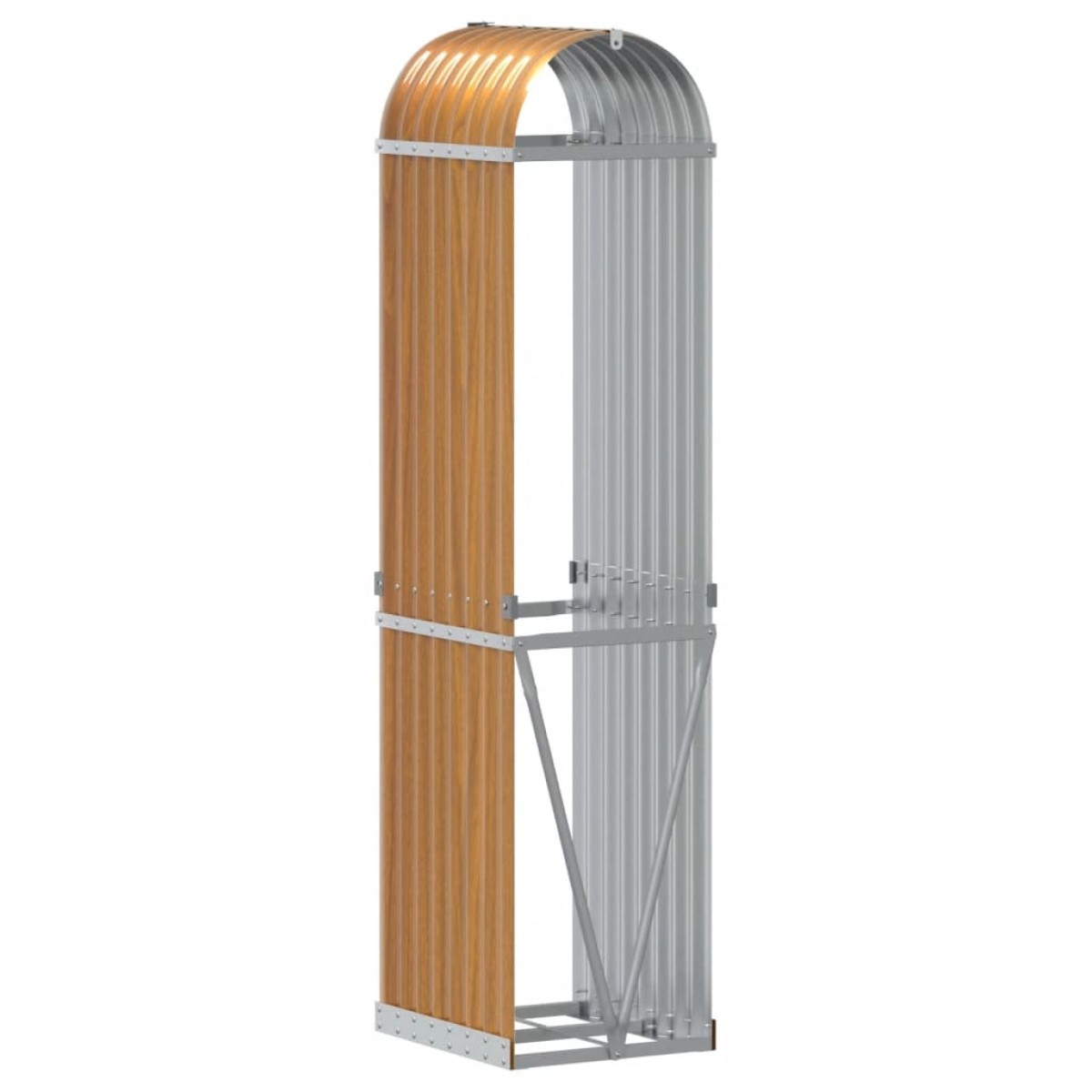 vidaXL Ξυλοθήκη Αν. Καφέ 40x45x170 εκ. από Γαλβανισμένο Ατσάλι