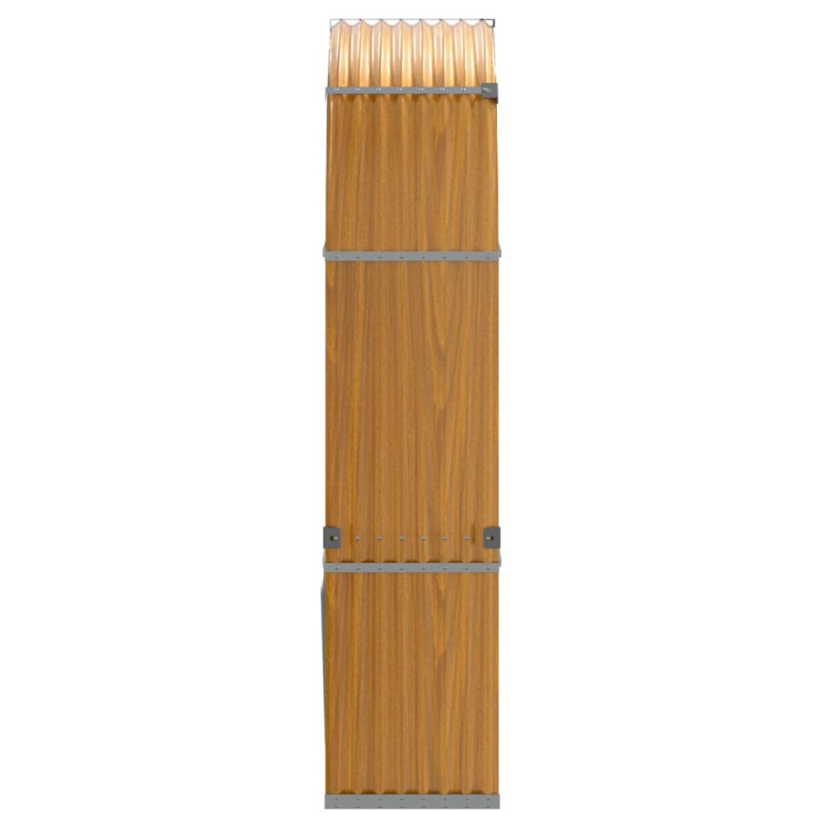 vidaXL Ξυλοθήκη Αν. Καφέ 120x45x210 εκ. από Γαλβανισμένο Ατσάλι