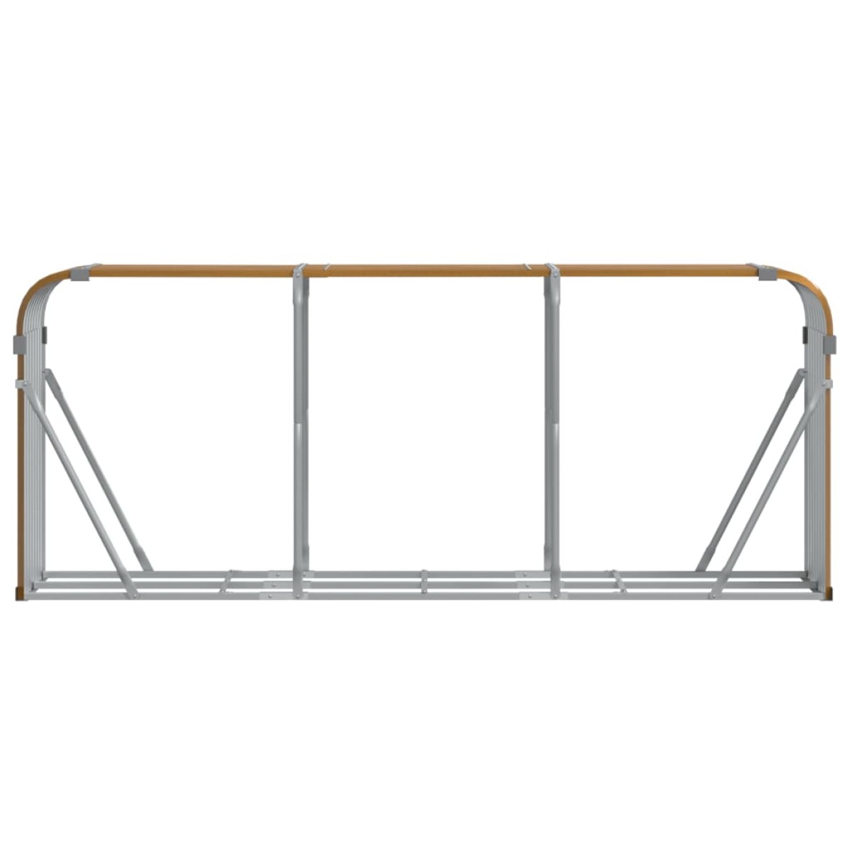 vidaXL Ξυλοθήκη Αν. Καφέ 234x45x100 εκ. από Γαλβανισμένο Ατσάλι