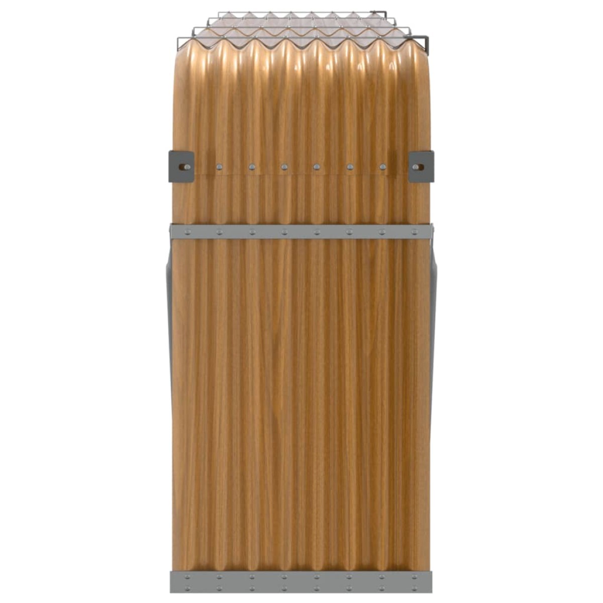 vidaXL Ξυλοθήκη Αν. Καφέ 234x45x100 εκ. από Γαλβανισμένο Ατσάλι