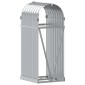 vidaXL Ξυλοθήκη Ασημί 40x45x100 εκ. από Γαλβανισμένο Ατσάλι