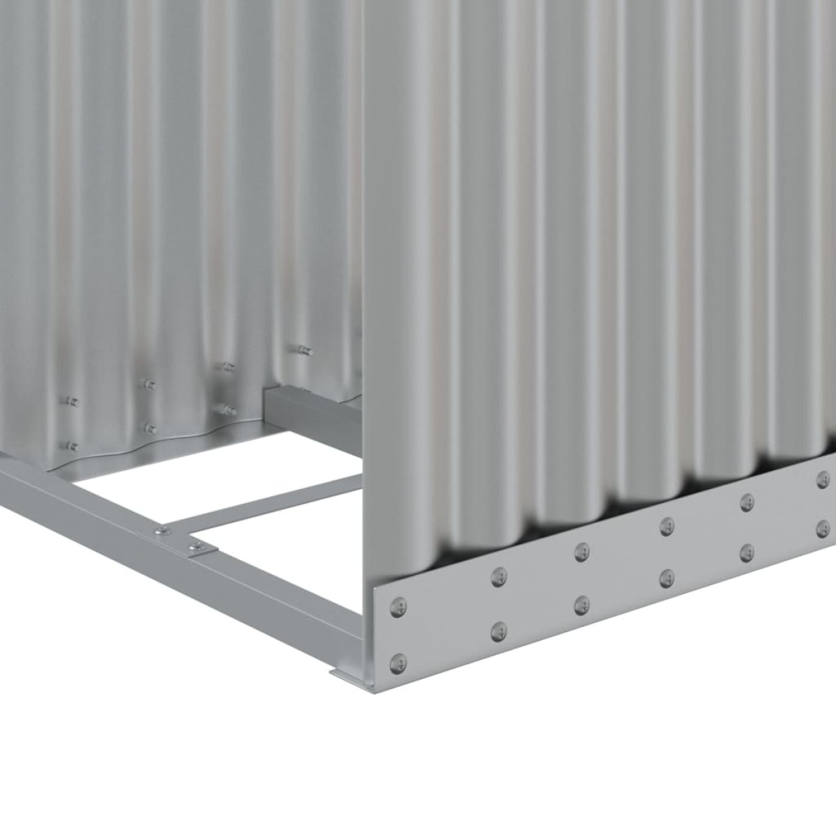 vidaXL Ξυλοθήκη Ασημί 40x45x100 εκ. από Γαλβανισμένο Ατσάλι