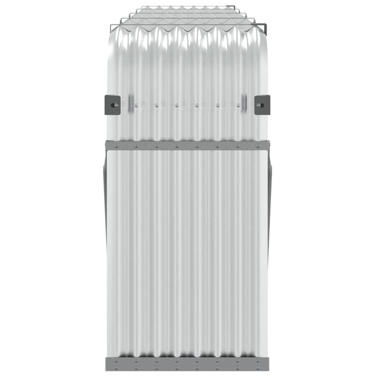 vidaXL Ξυλοθήκη Ασημί 300x45x100 εκ. από Γαλβανισμένο Ατσάλι