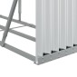 vidaXL Ξυλοθήκη Ασημί 300x45x100 εκ. από Γαλβανισμένο Ατσάλι