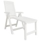 vidaXL Ξαπλώστρα Λευκή Πλαστική