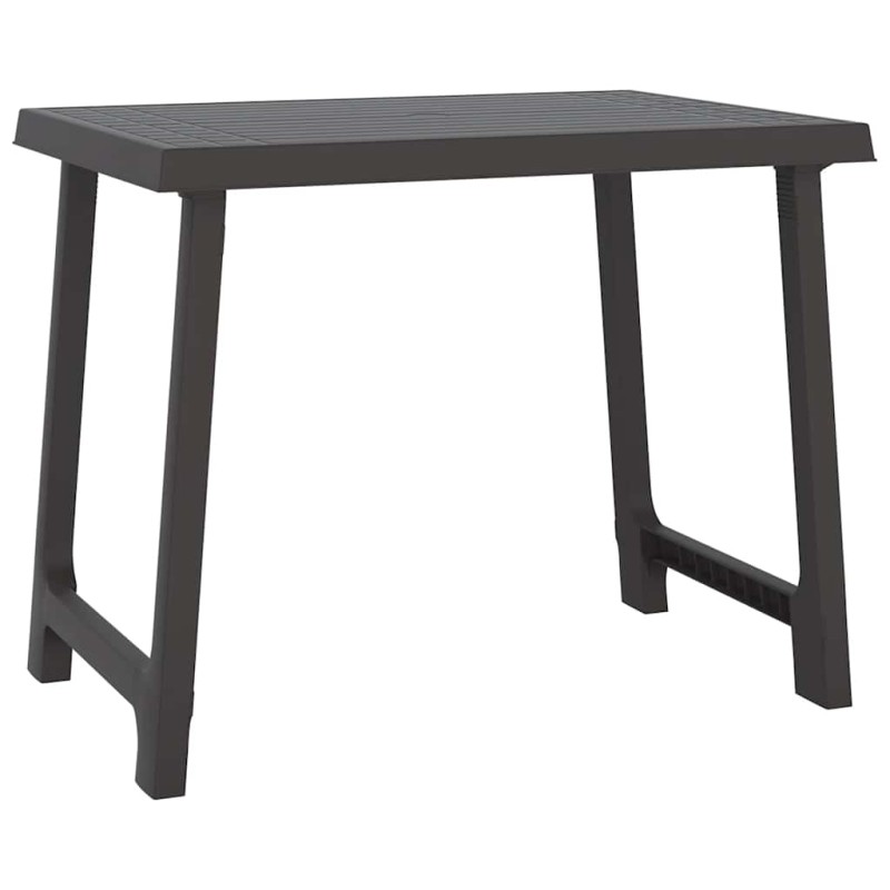 vidaXL Τραπέζι Κάμπινγκ Όψη Ξύλου Ανθρακί 79x56x64 εκ. Πολυπροπυλένιο