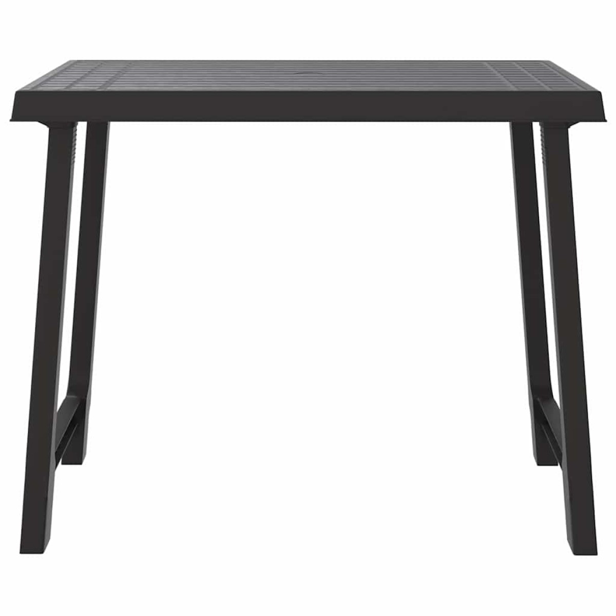 vidaXL Τραπέζι Κάμπινγκ Όψη Ξύλου Ανθρακί 79x56x64 εκ. Πολυπροπυλένιο
