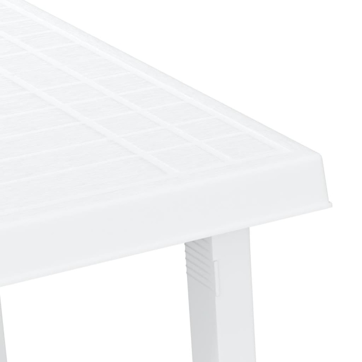 vidaXL Τραπέζι Κάμπινγκ Όψη Ξύλου Λευκό 79x56x64 εκ. Πολυπροπυλένιο