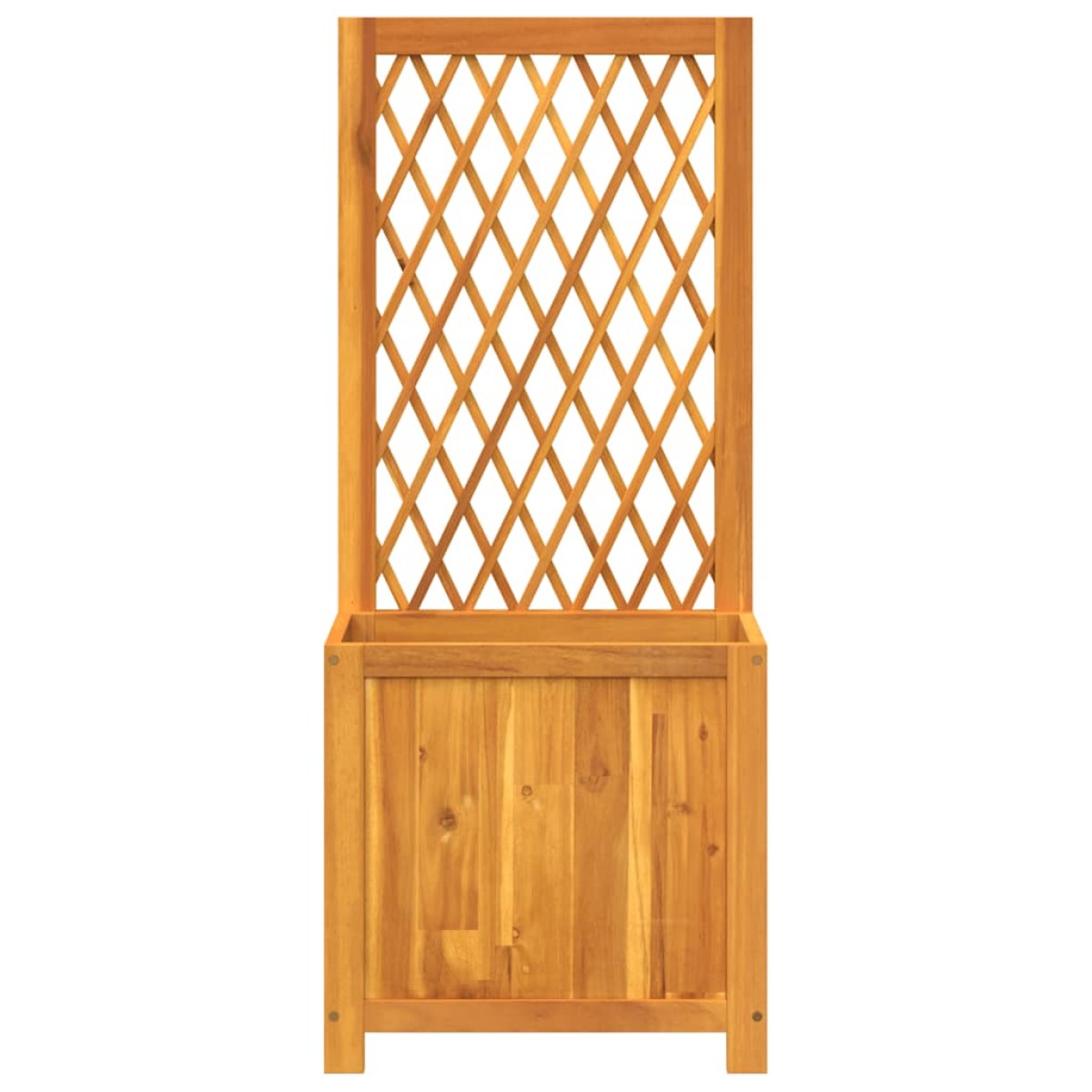 vidaXL Γλάστρα με Καφασωτό 55x29,5x132 εκ. Μασίφ Ξύλο Ακακίας