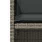 vidaXL Σετ Επίπλων Bistro 3 τεμ Γκρι Συνθετικό Ρατάν με Μαξιλάρια