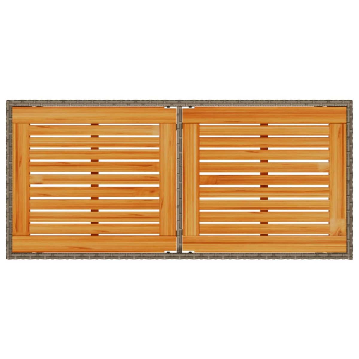 vidaXL Τραπέζι Κήπου Επιφάνεια Ακακίας Γκρι 115x54x74 εκ. Συνθ. Ρατάν