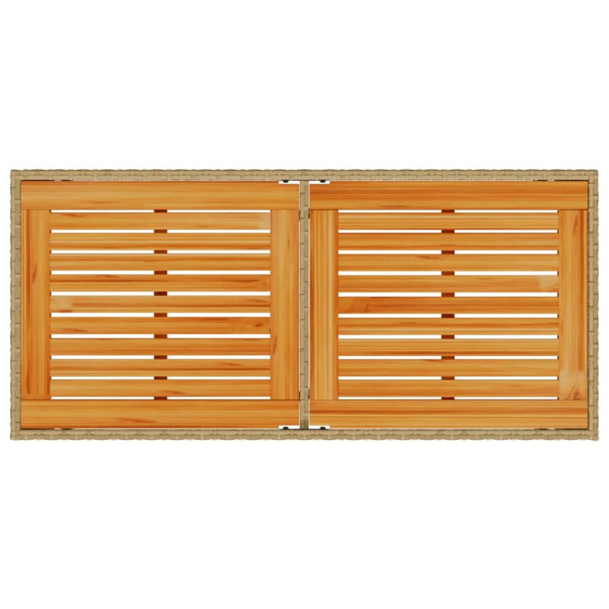 vidaXL Τραπέζι Κήπου Επιφάνεια Ακακίας Μπεζ 115x54x74 εκ. Συνθ. Ρατάν
