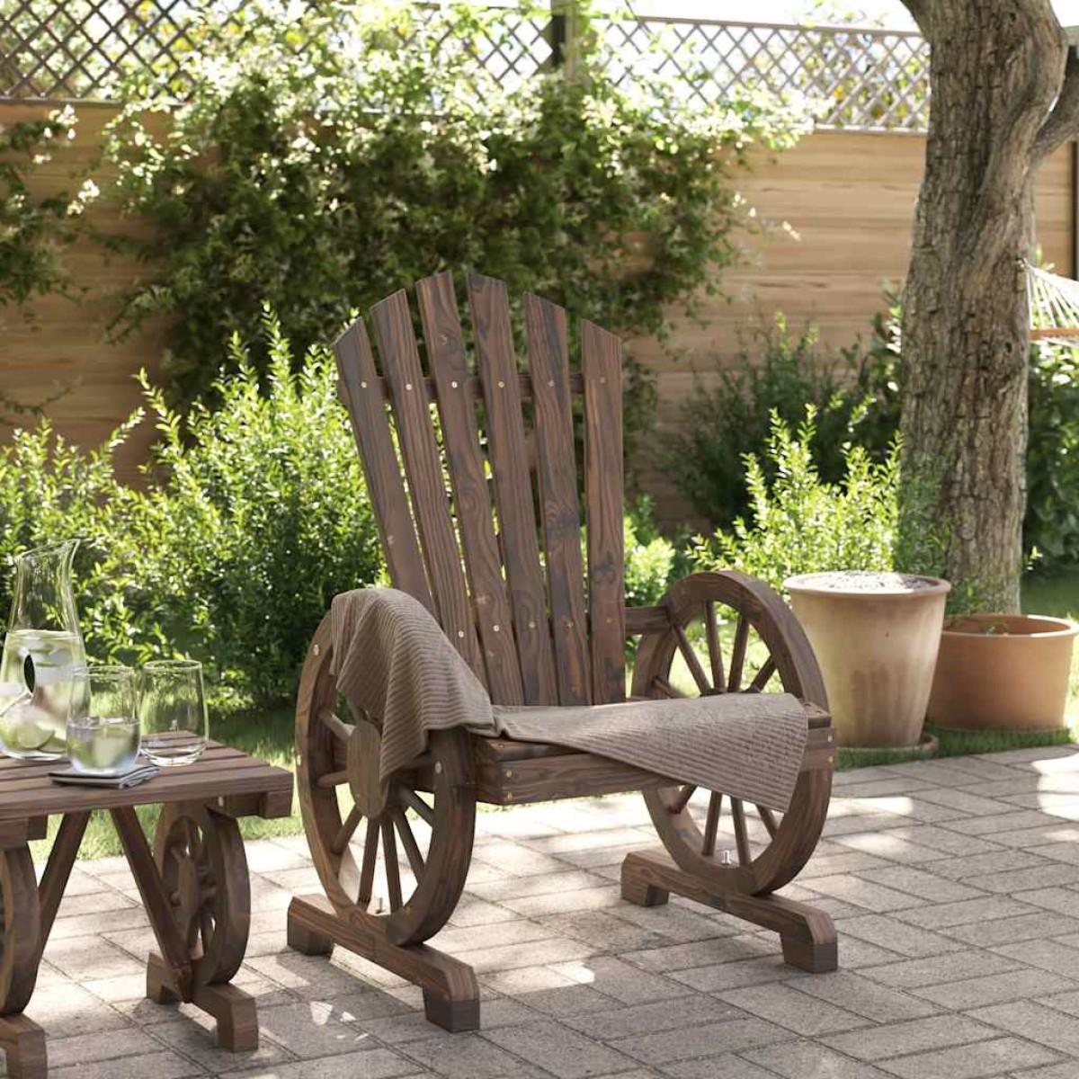 vidaXL Καρέκλα Κήπου Adirondack από Μασίφ Ξύλο Ελάτης