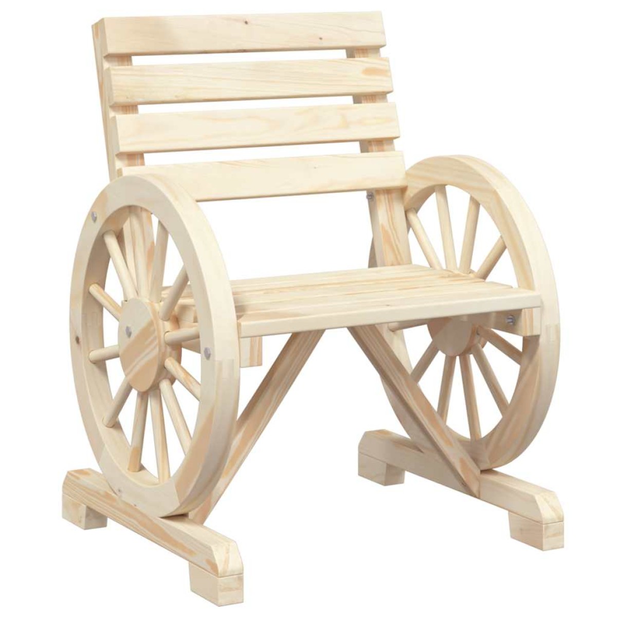vidaXL Καρέκλες Κήπου 2 τεμ. 58 x 58 x 78,5 εκ. από Μασίφ Ξύλο Ελάτης