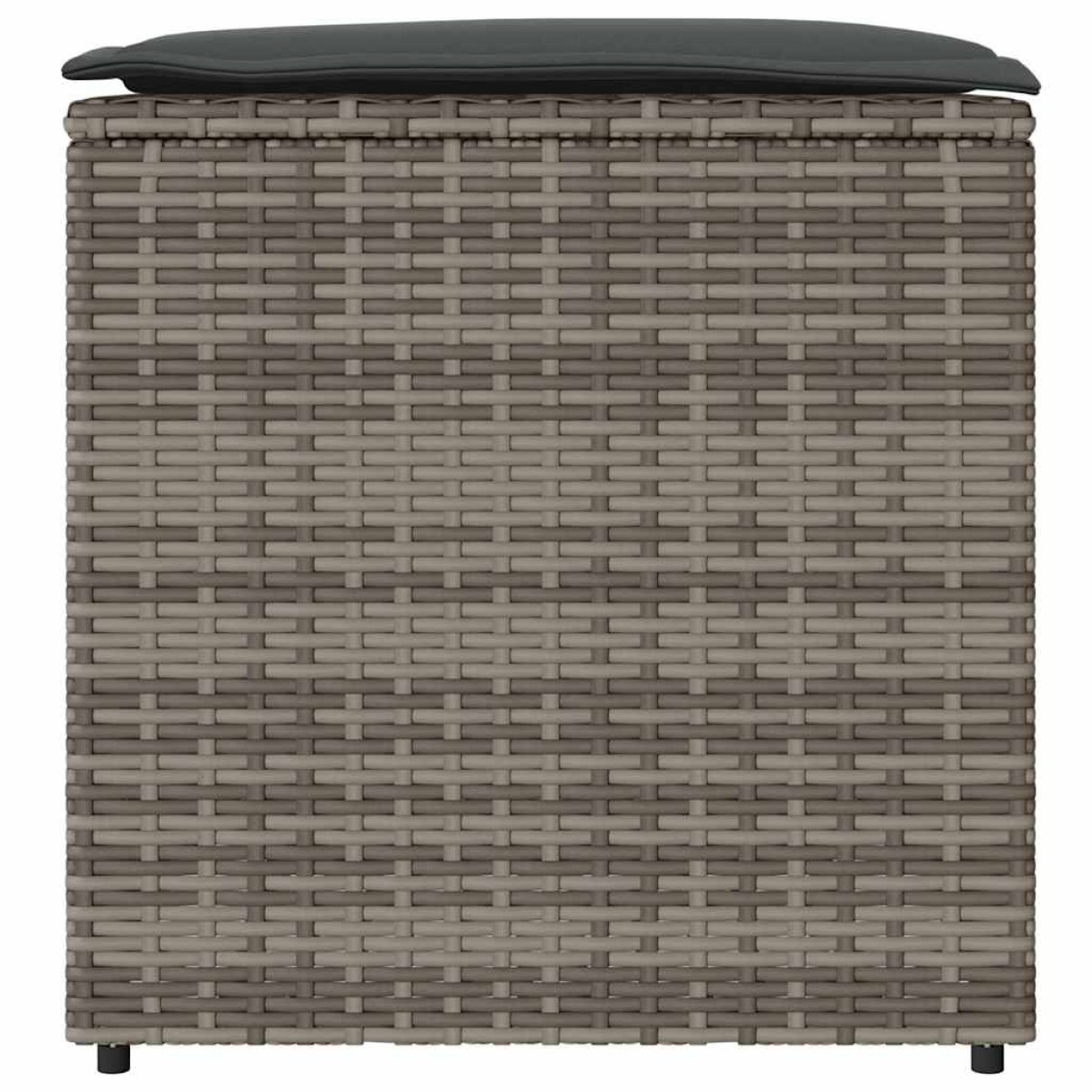 vidaXL Κουτί Μαξιλαριών Γκρι 50 x 50 x 50 cm συνθετικό ρατάν