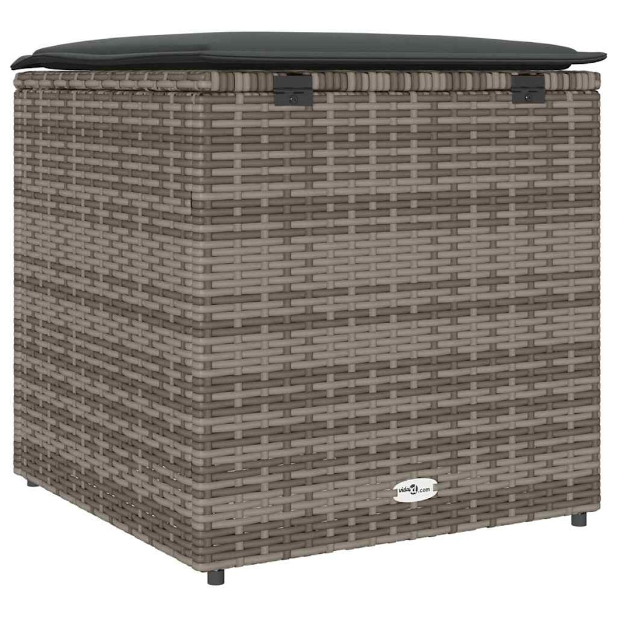 vidaXL Κουτί Μαξιλαριών Γκρι 50 x 50 x 50 cm συνθετικό ρατάν