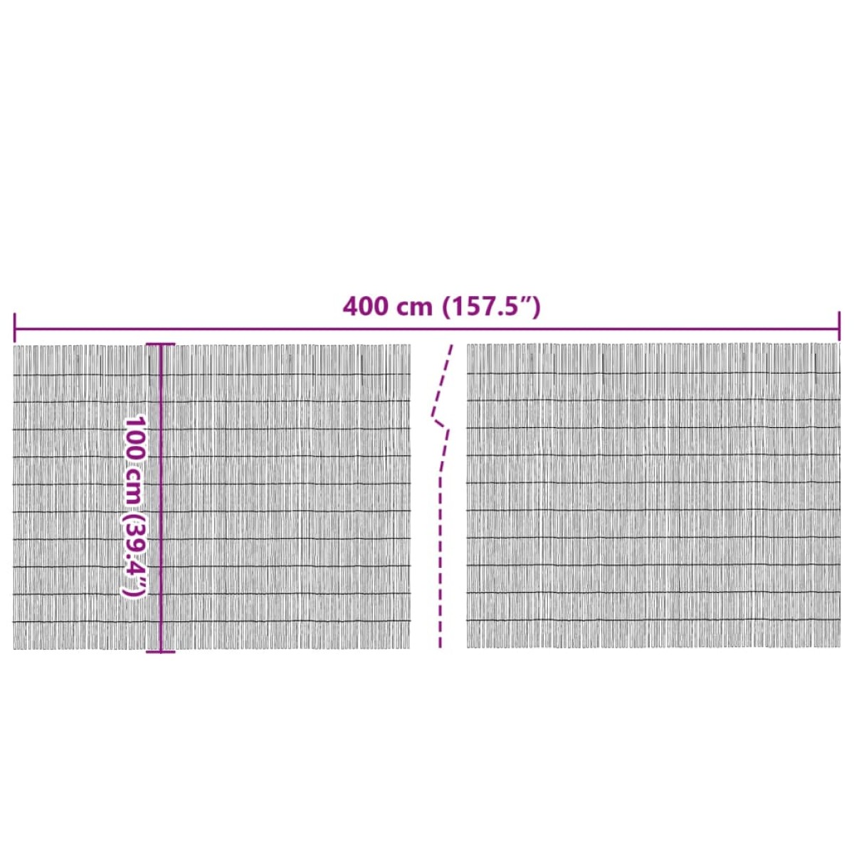 vidaXL Καλαμωτή 400 x 100 εκ. Μπαμπού