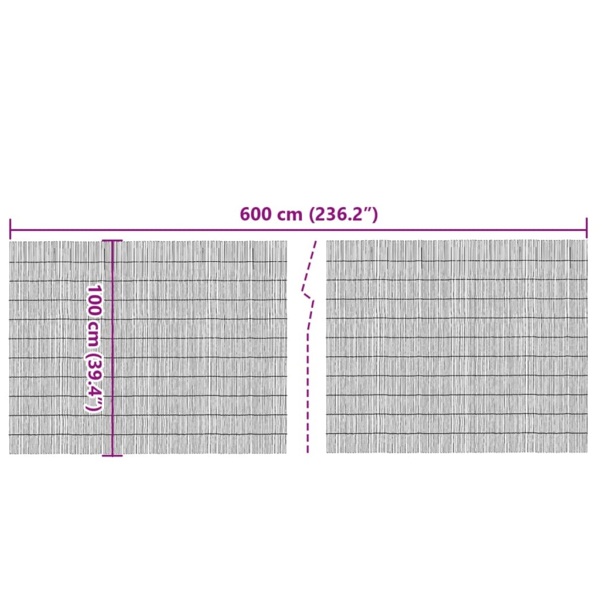 vidaXL Καλαμωτή 600x100 εκ. Μπαμπού