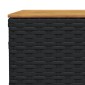 vidaXL Τραπέζι Κήπου Μαύρο 55x55x36 εκ. Συνθετικό Ρατάν/Ξύλο Ακακίας