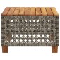 vidaXL Τραπέζι Κήπου Γκρι 55x55x36 εκ. Συνθετικό Ρατάν/Ξύλο Ακακίας