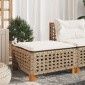 vidaXL Σκαμπό Κήπου με Μαξιλάρι Μπεζ 63,5 x 56 x 32 εκ. από Συνθετικό Ρατάν