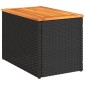 vidaXL Τραπεζάκια Κήπου 2 τεμ. Μαύρα 55x34x37εκ. Συνθ.Ρατάν/Μασίφ Ξύλο