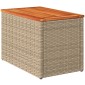 vidaXL Τραπεζάκια Κήπου 2 τεμ. Μπεζ 55x34x37εκ. Συνθ.Ρατάν/Μασίφ Ξύλο
