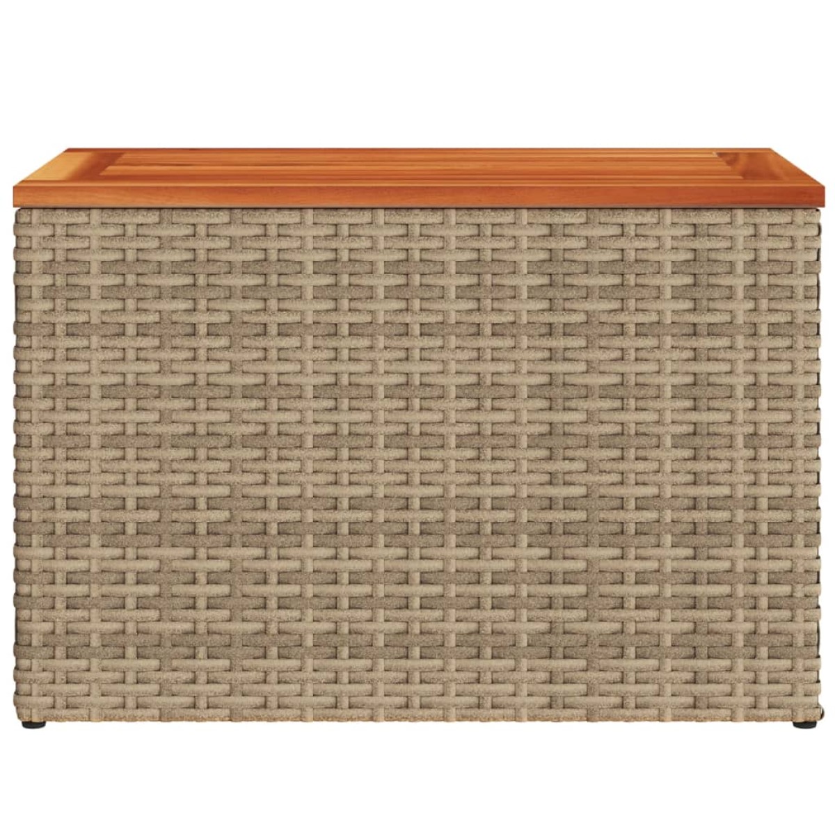 vidaXL Τραπεζάκια Κήπου 2 τεμ. Μπεζ 55x34x37εκ. Συνθ.Ρατάν/Μασίφ Ξύλο