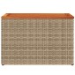 vidaXL Τραπεζάκια Κήπου 2 τεμ. Μπεζ 55x34x37εκ. Συνθ.Ρατάν/Μασίφ Ξύλο