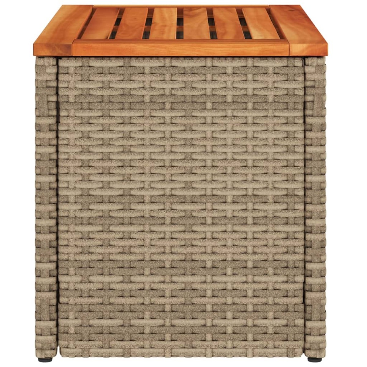 vidaXL Τραπεζάκια Κήπου 2 τεμ. Μπεζ 55x34x37εκ. Συνθ.Ρατάν/Μασίφ Ξύλο