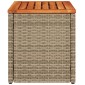 vidaXL Τραπεζάκια Κήπου 2 τεμ. Μπεζ 55x34x37εκ. Συνθ.Ρατάν/Μασίφ Ξύλο