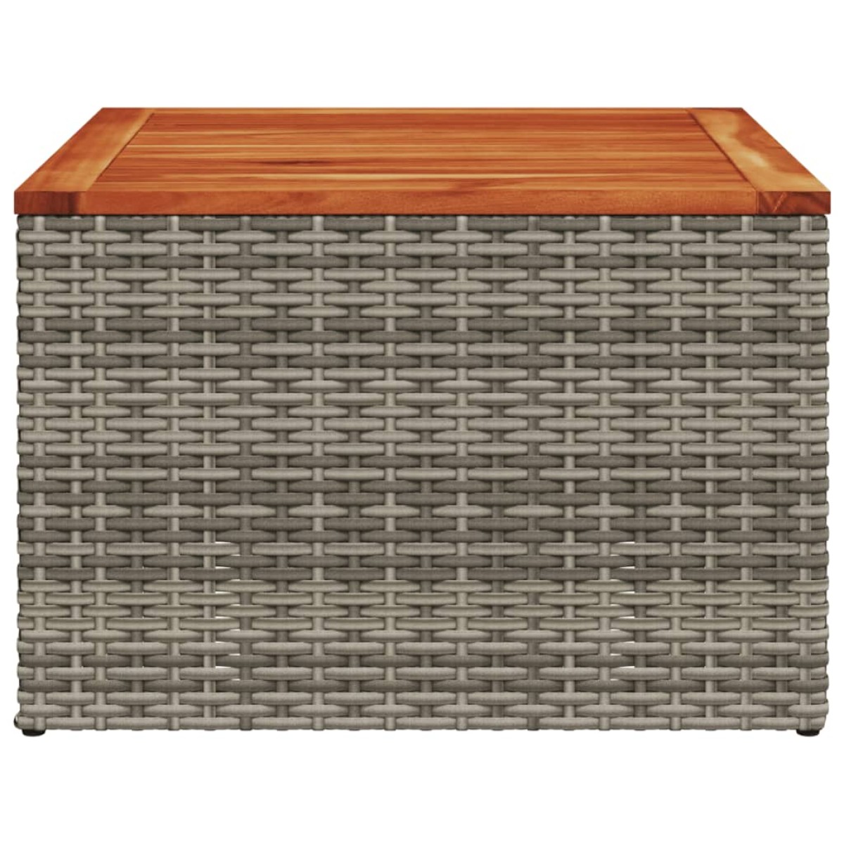 vidaXL Τραπέζι Κήπου Γκρι 55x55x37 εκ. Συνθετικό Ρατάν / Ξύλο Ακακίας