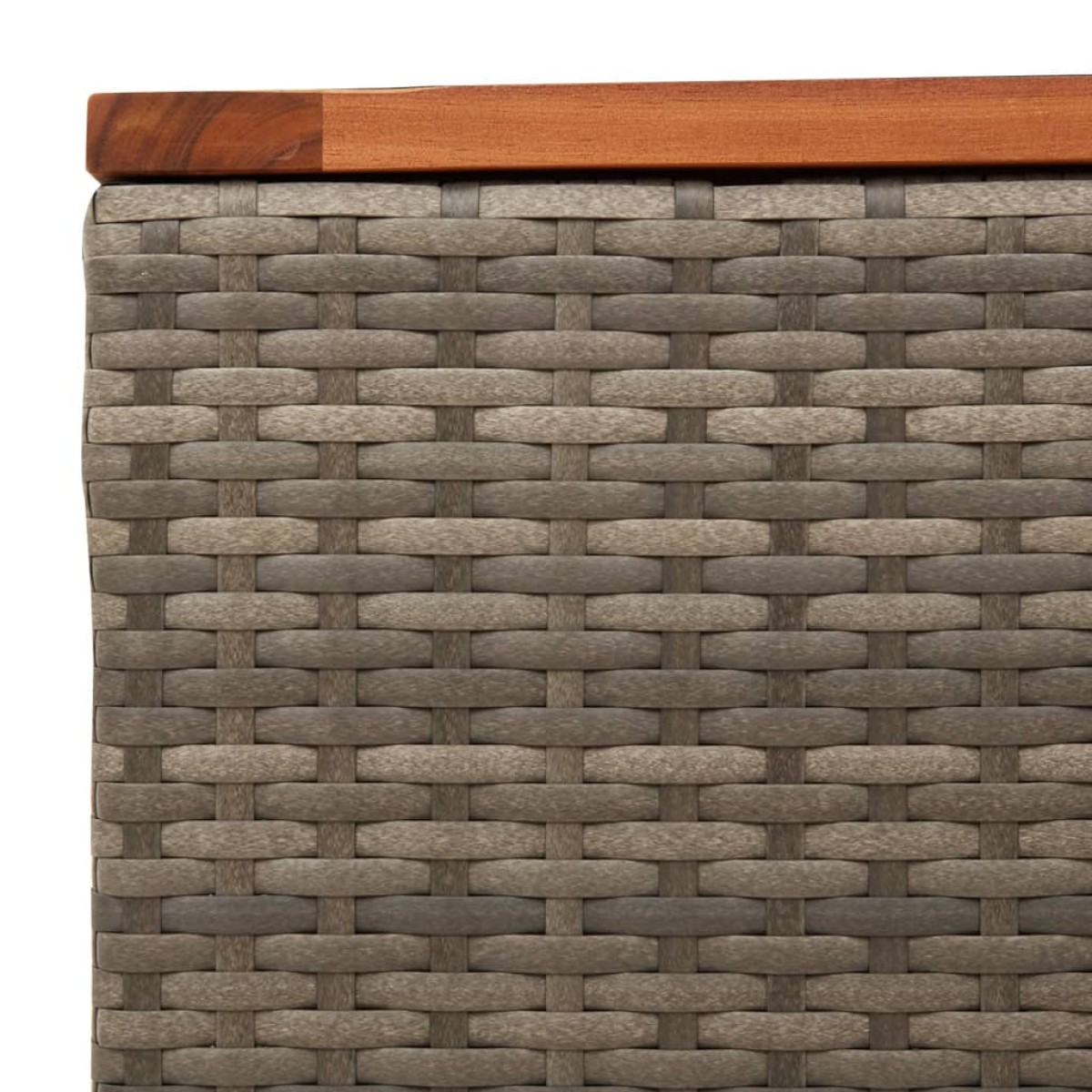 vidaXL Τραπέζι Κήπου Γκρι 55x55x37 εκ. Συνθετικό Ρατάν / Ξύλο Ακακίας