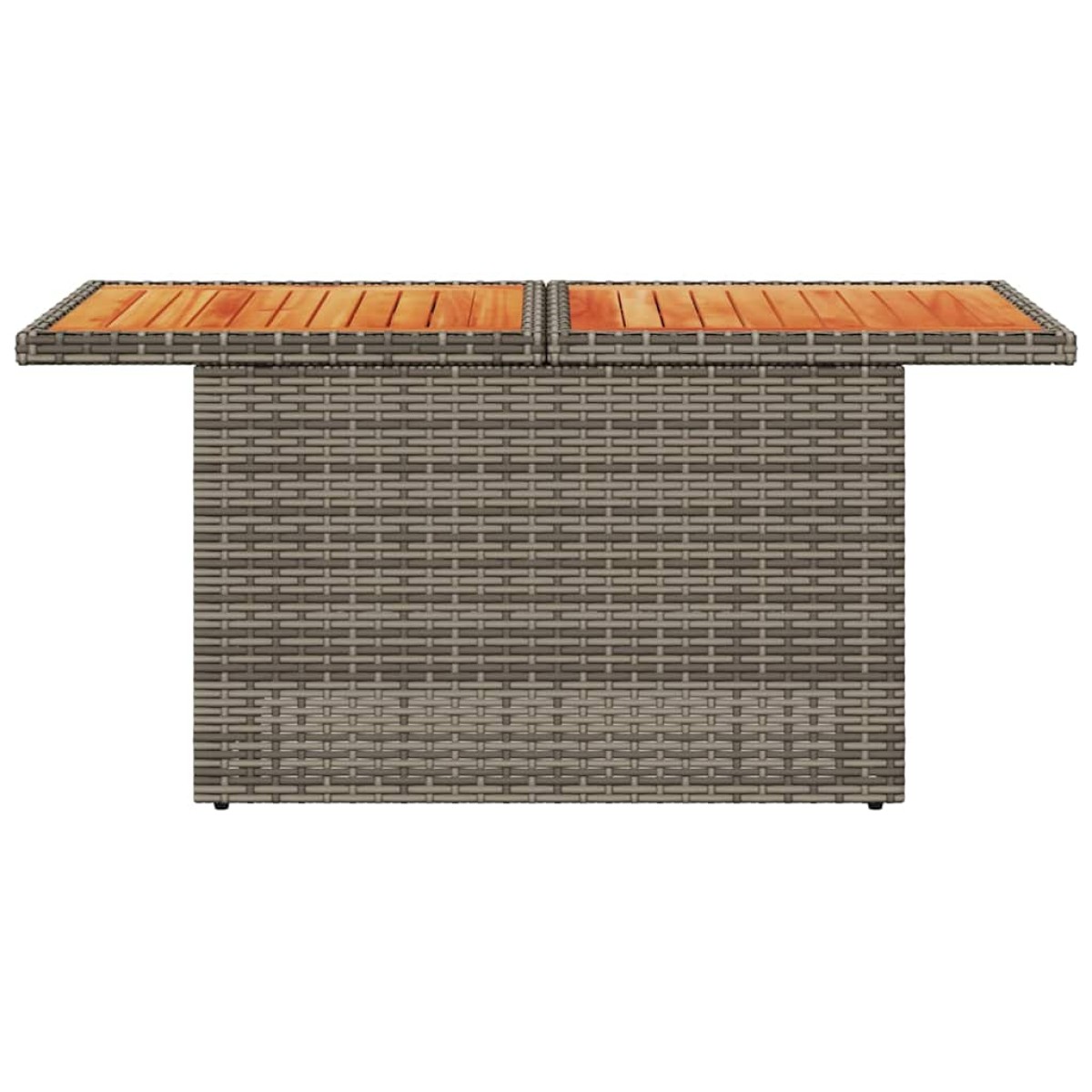 vidaXL Τραπέζι Κήπου Γκρι 100x55x73 εκ. Συνθετικό Ρατάν/Ξύλο Ακακίας