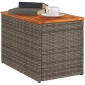 vidaXL Τραπεζάκια Κήπου 2 τεμ. Γκρι 55x34x37εκ. Συνθ.Ρατάν/Μασίφ Ξύλο