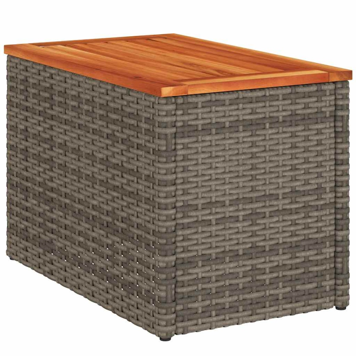 vidaXL Τραπεζάκια Κήπου 2 τεμ. Γκρι 55x34x37εκ. Συνθ.Ρατάν/Μασίφ Ξύλο