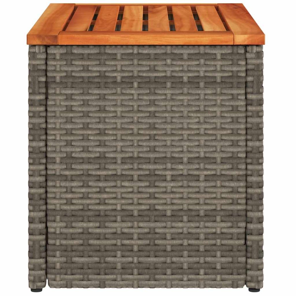 vidaXL Τραπεζάκια Κήπου 2 τεμ. Γκρι 55x34x37εκ. Συνθ.Ρατάν/Μασίφ Ξύλο