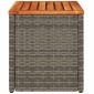 vidaXL Τραπεζάκια Κήπου 2 τεμ. Γκρι 55x34x37εκ. Συνθ.Ρατάν/Μασίφ Ξύλο