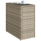 vidaXL Τραπέζι Κήπου με Γυάλινη Επιφ. Γκρι 58x27,5x55 εκ. Συνθ. Ρατάν