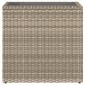 vidaXL Τραπέζι Κήπου με Γυάλινη Επιφ. Γκρι 58x27,5x55 εκ. Συνθ. Ρατάν