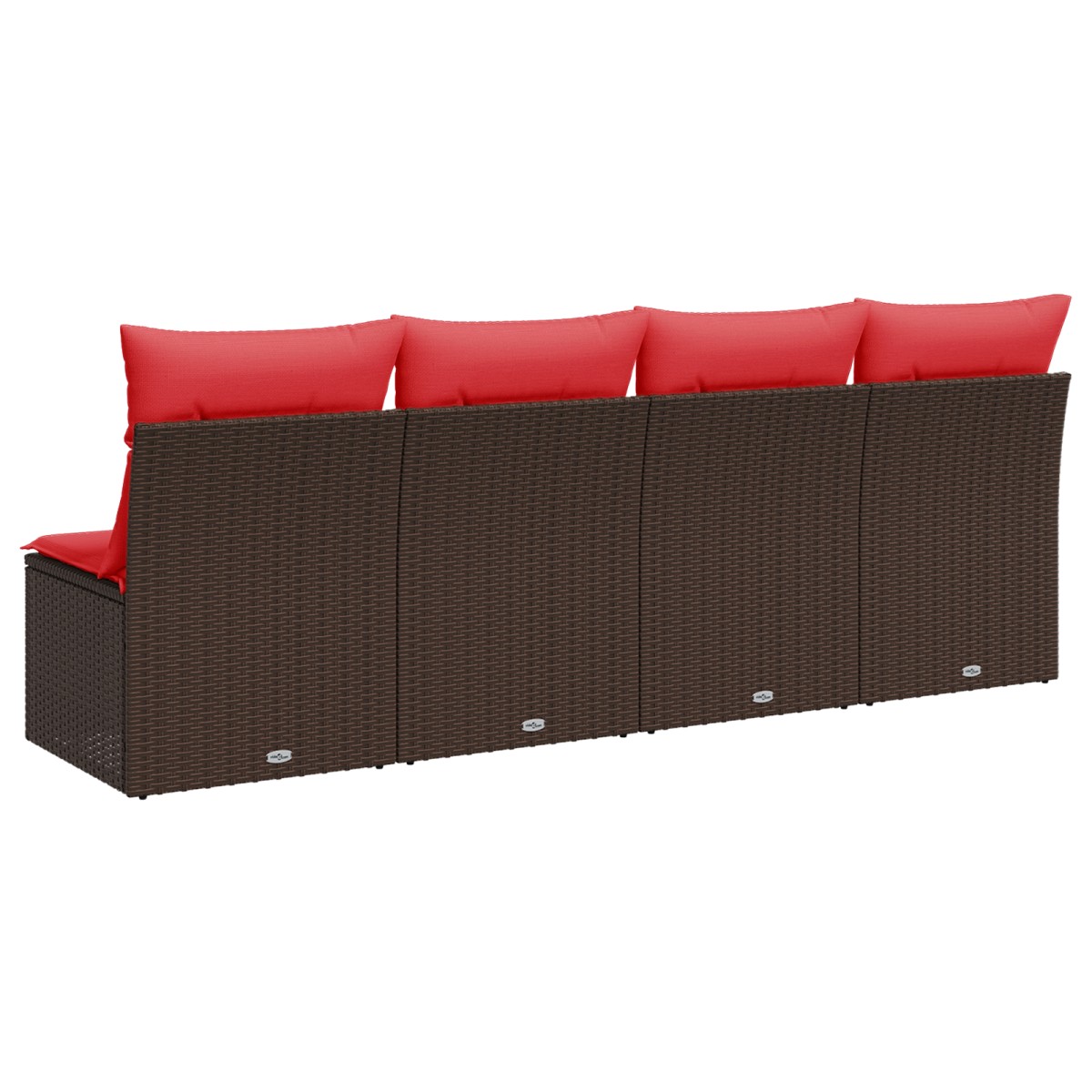vidaXL | Καναπές Κήπου | Καφέ 220 x 62 x 69 εκ. συνθετικό ρατάν