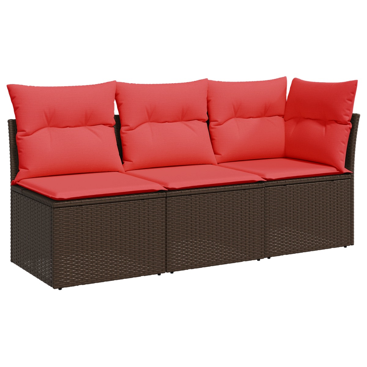 vidaXL | Καναπές Κήπου | με μαξιλάρι Καφέ 172 x 62 x 69 εκ. Πολυ ράταν
