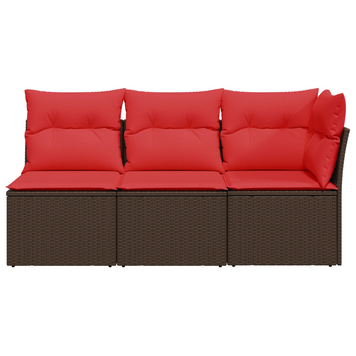 vidaXL | Καναπές Κήπου | με μαξιλάρι Καφέ 172 x 62 x 69 εκ. Πολυ ράταν
