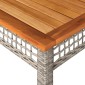 vidaXL Τραπέζι Κήπου Γκρι 140x80x75 εκ. Συνθετικό Ρατάν / Ξύλο Ακακίας