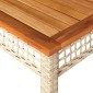 vidaXL Τραπέζι Κήπου Μπεζ 140x80x75 εκ. Συνθετικό Ρατάν / Ξύλο Ακακίας