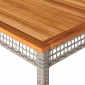 vidaXL Τραπέζι Κήπου Γκρι 180x90x75 εκ. Συνθετικό Ρατάν / Ξύλο Ακακίας