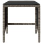vidaXL Σαλόνι Κήπου Σετ 4 Τεμαχίων Γκρι Συνθετικό Ρατάν με Μαξιλάρια